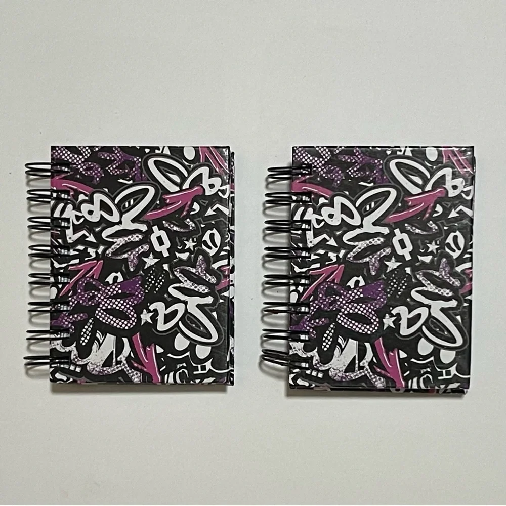 Staples Graffiti Small Spiral Lined Mini Notebook 3.25” x 4.25”